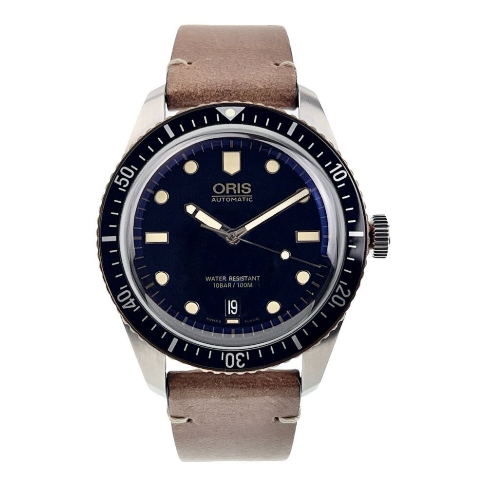 Oris Divers Sixty Five Stainless Steel Black Dial 40mm Automatic Mens Watch 7707